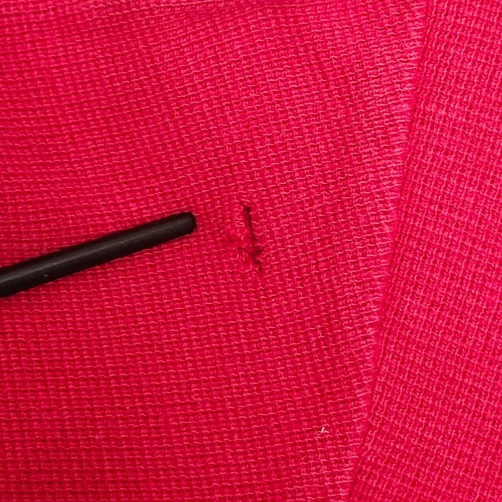 Vintage Y2K Unionbay Colorblock Waffle Knit Long Sleeve Red L Skater Streetwear